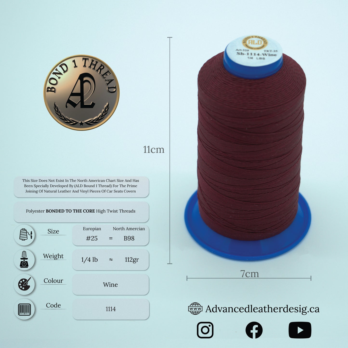 Thread 1/4 LB #25 = B100