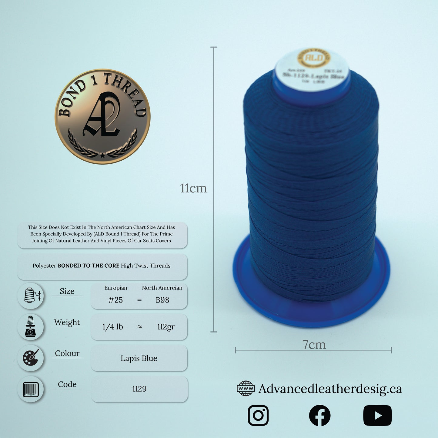 Thread 1/4 LB #25 = B100