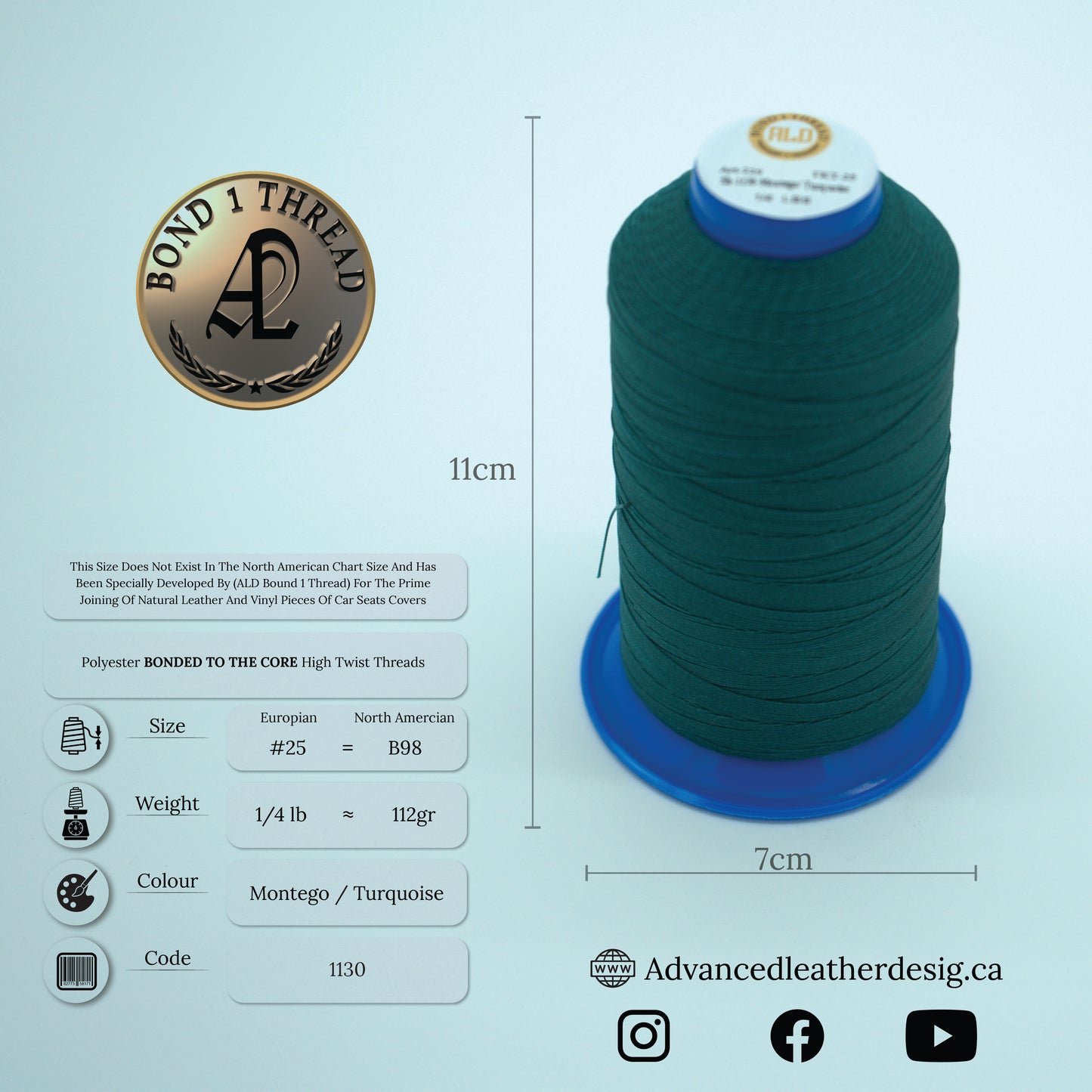 Thread 1/4 LB #25 = B100