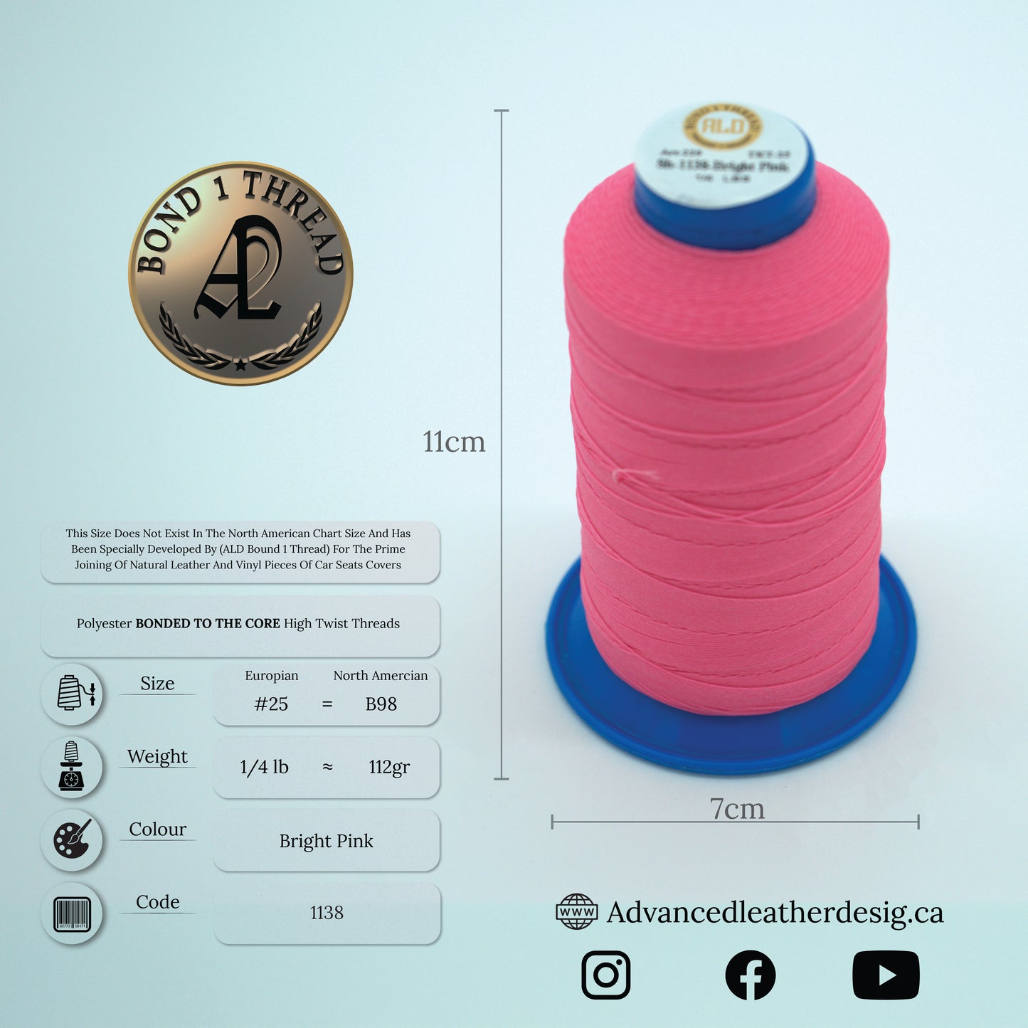 Thread 1/4 LB #25 = B100