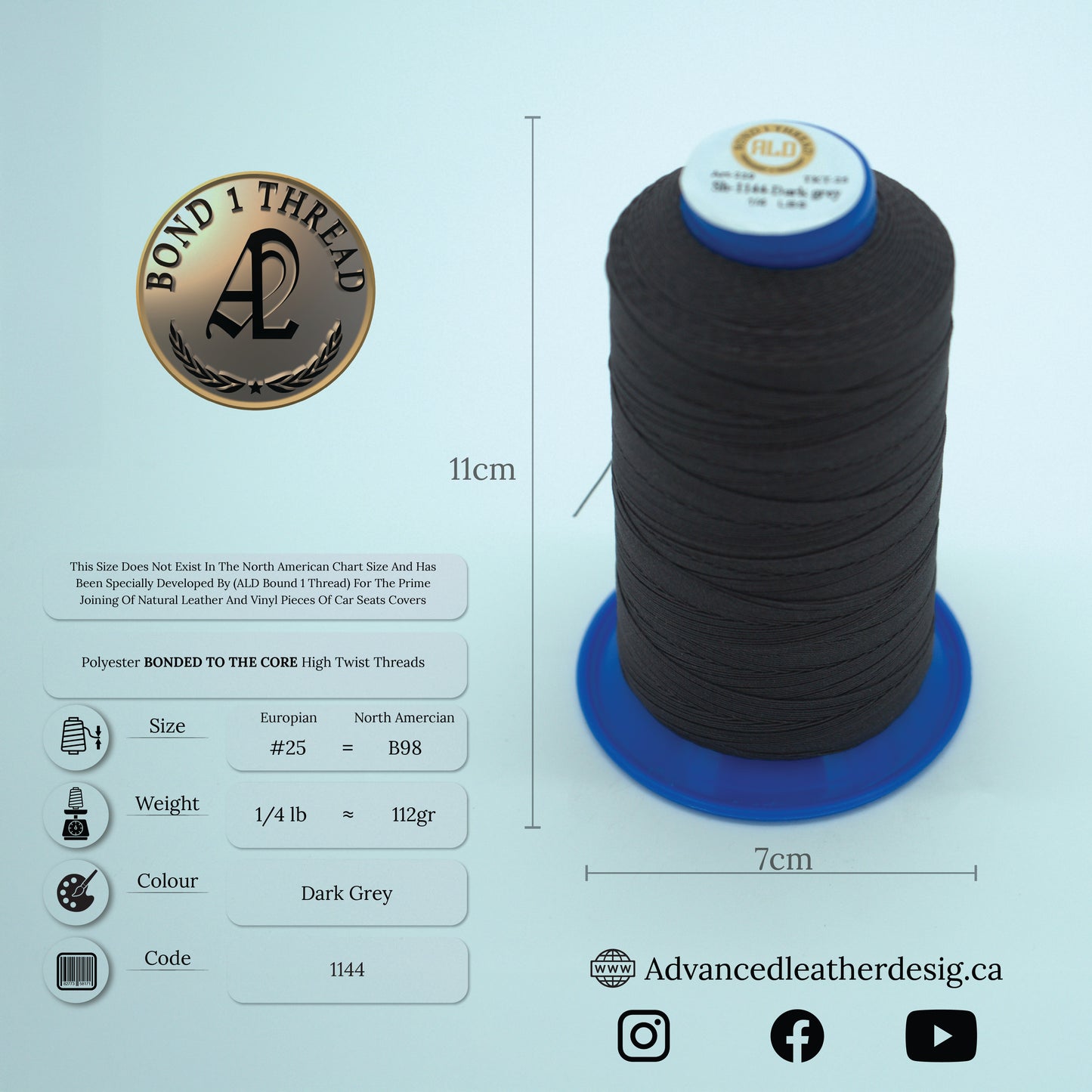 Thread 1/4 LB #25 = B100