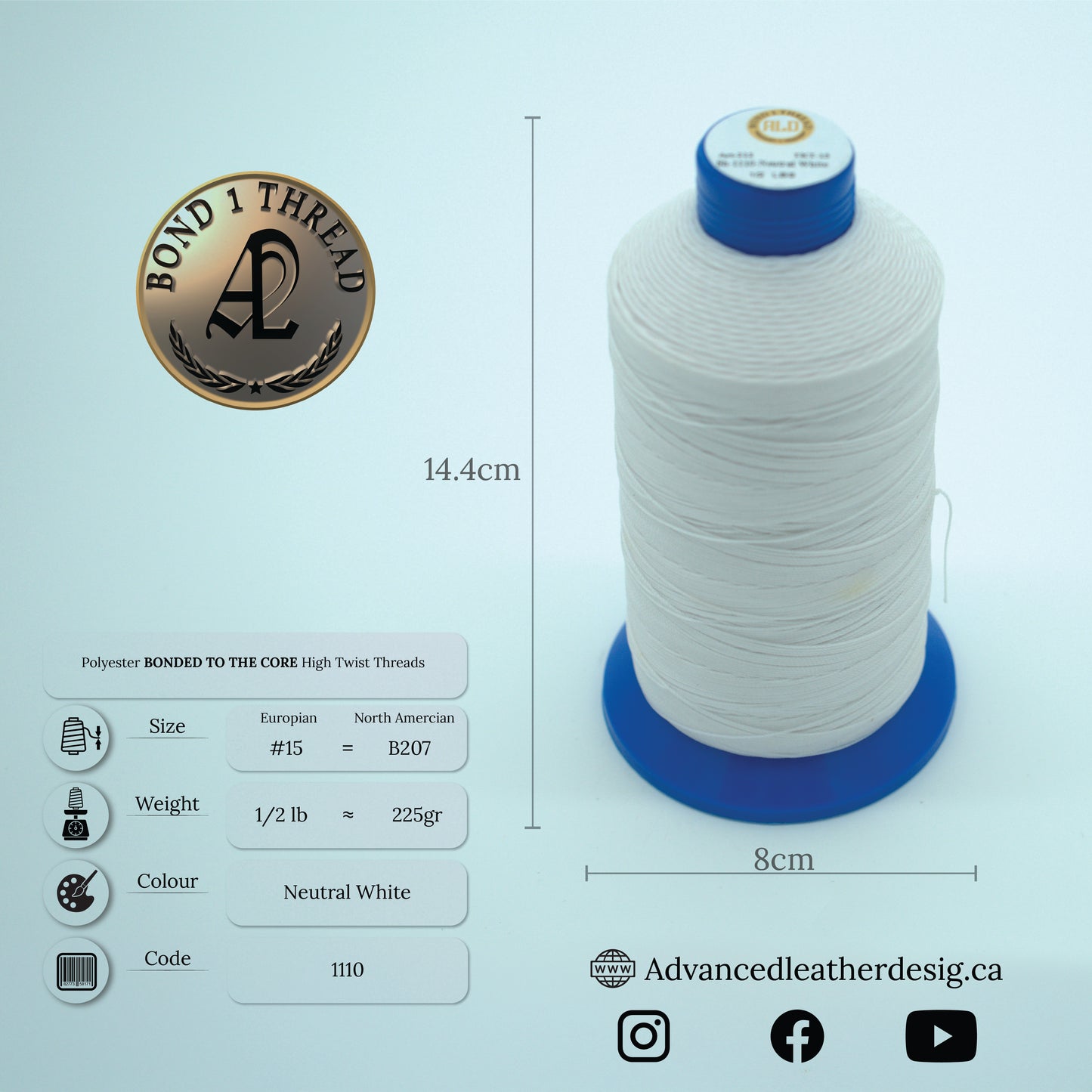 1/2 LB Bond1 Premium Polyester Bonded Thread