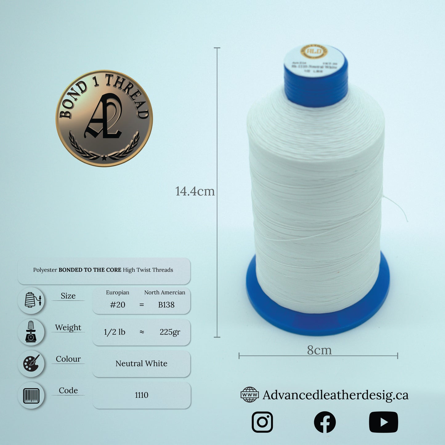 1/2 LB Bond1 Premium Polyester Bonded Thread
