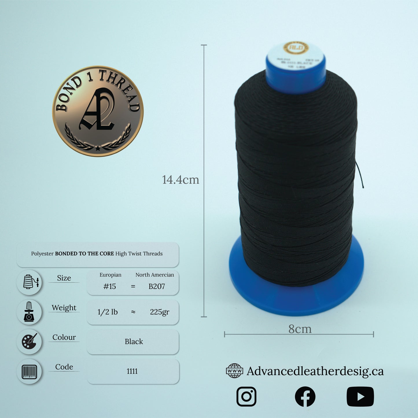 1/2 LB Bond1 Premium Polyester Bonded Thread