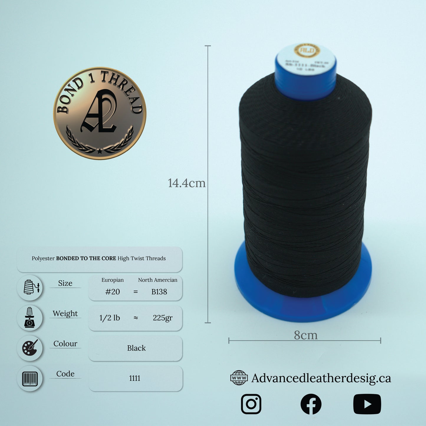 1/2 LB Bond1 Premium Polyester Bonded Thread