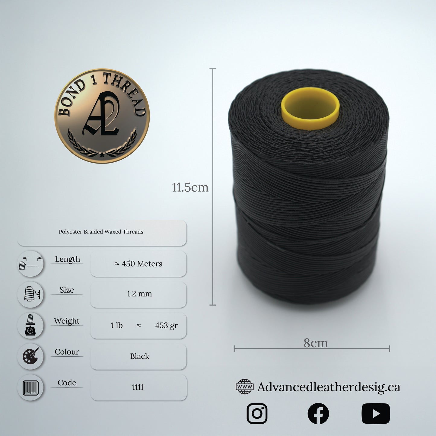Premium Braided Polyester Waxed Threads