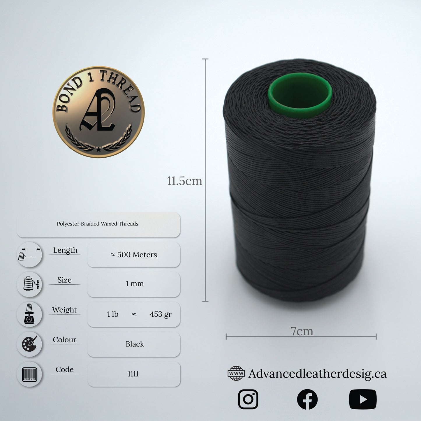 Premium Braided Polyester Waxed Threads