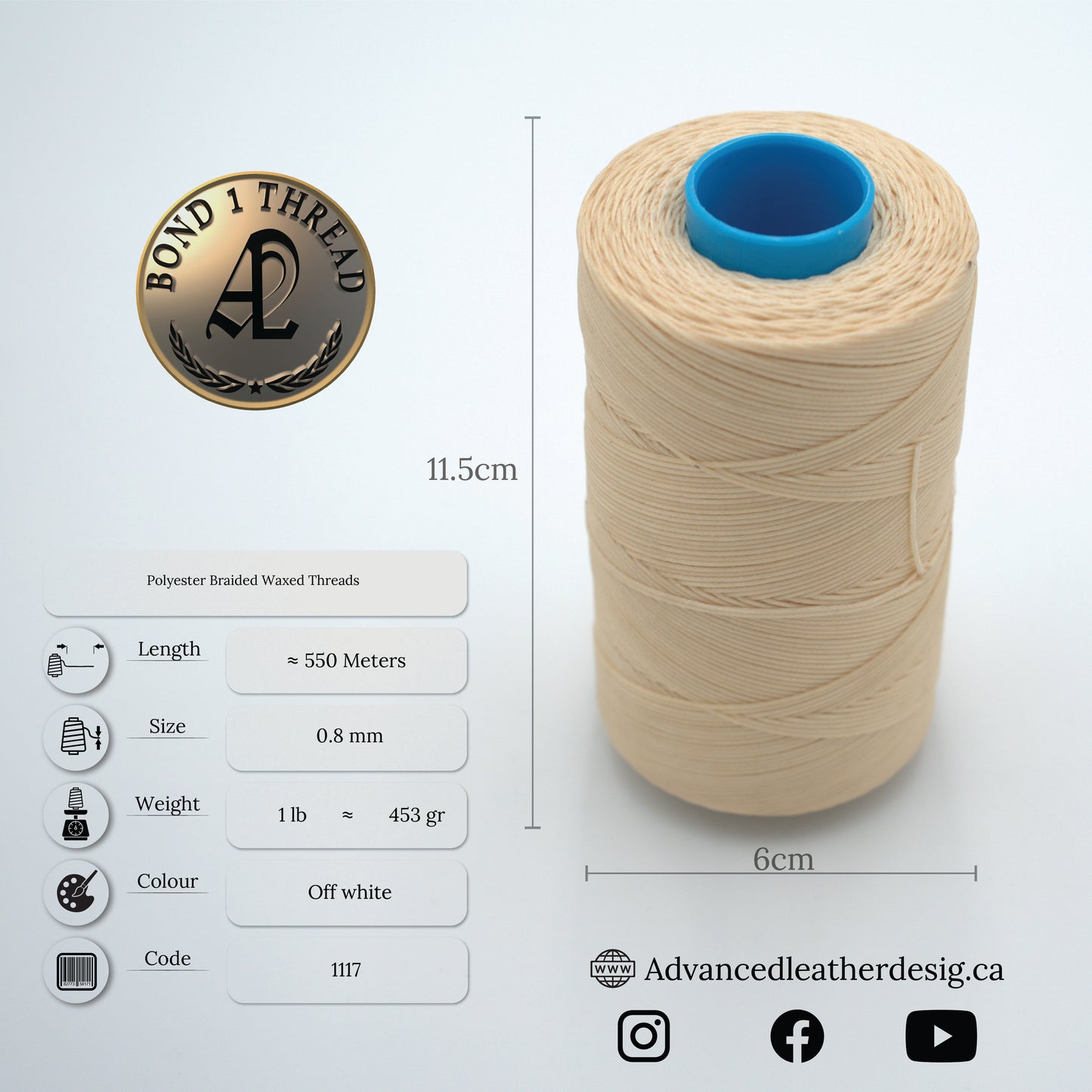 Premium Braided Polyester Waxed Threads