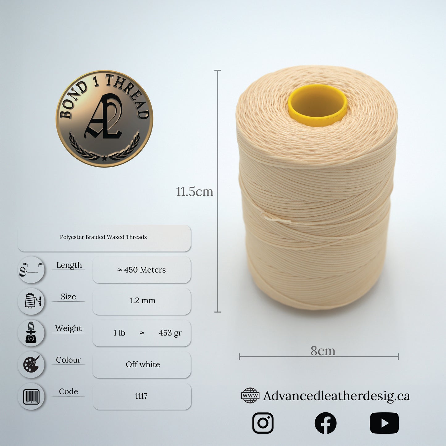 Premium Braided Polyester Waxed Threads