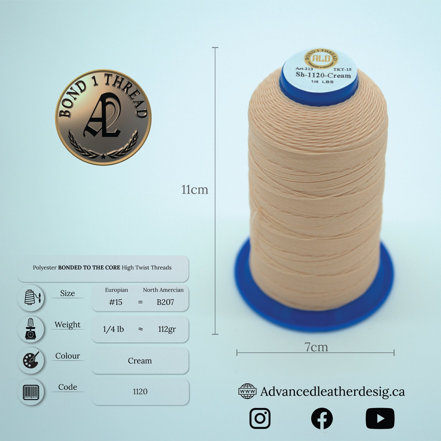Thread 1/4 LB     #15 = B207