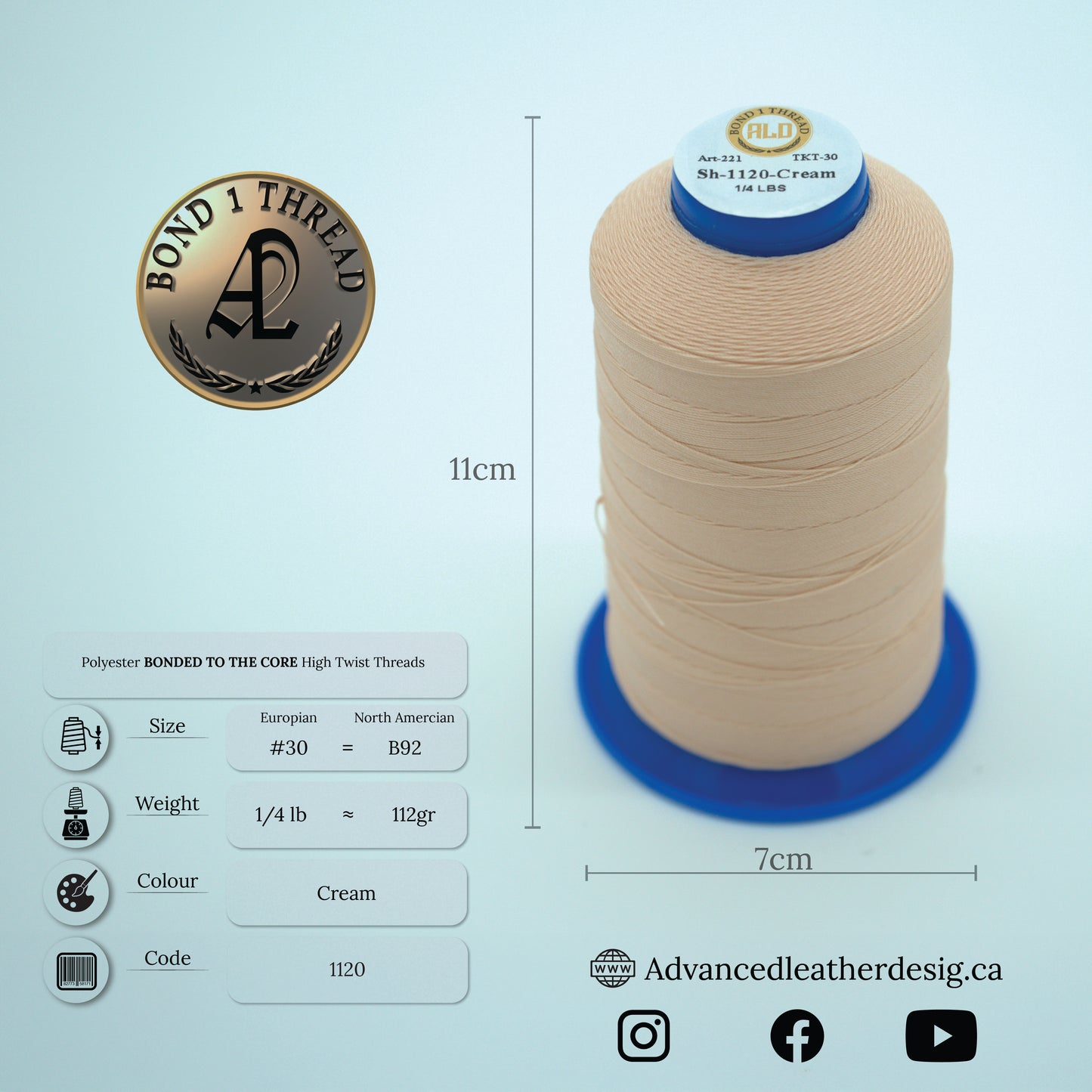 Thread 1/4 LB     #30 = B92
