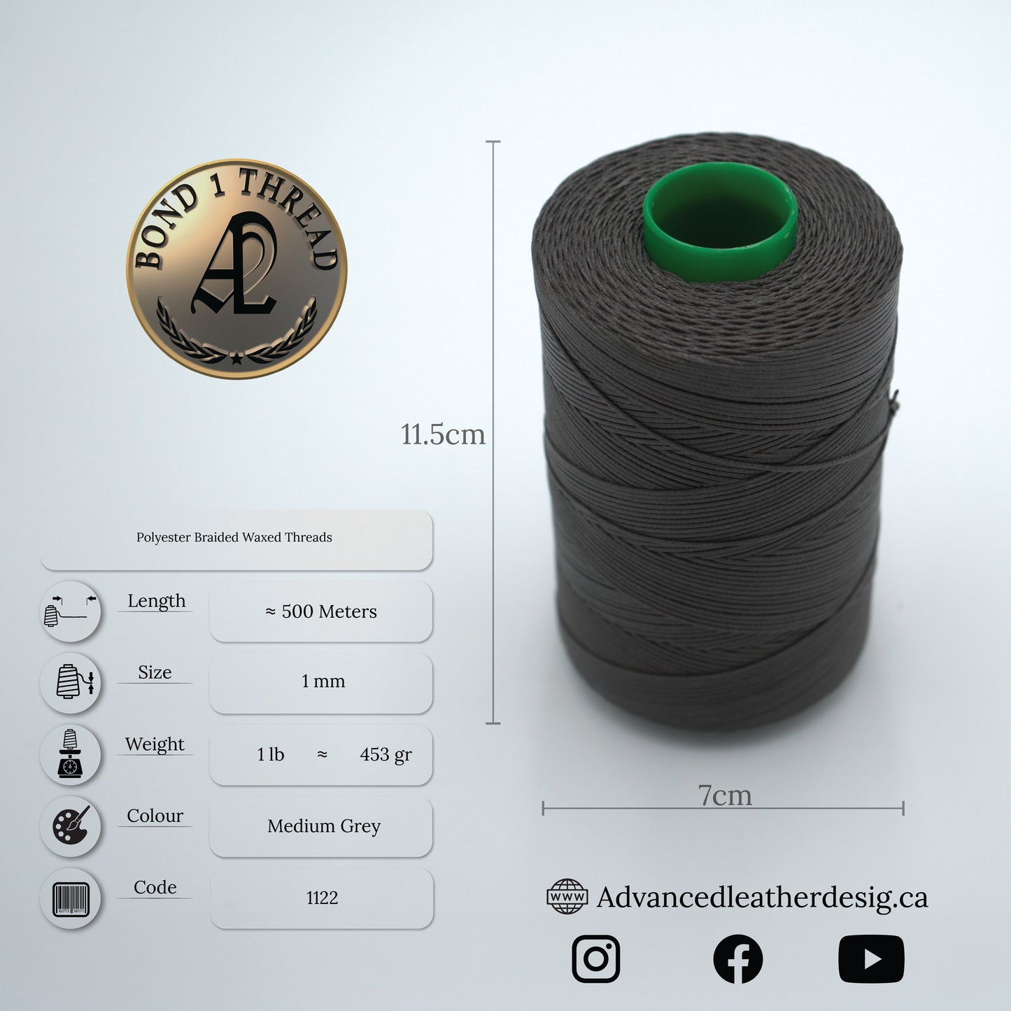 Premium Braided Polyester Waxed Threads