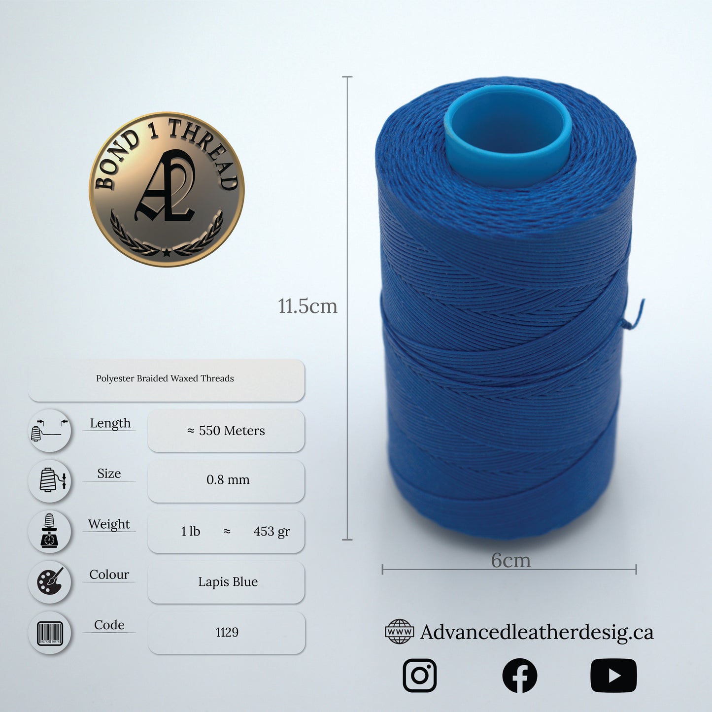 Premium Braided Polyester Waxed Threads