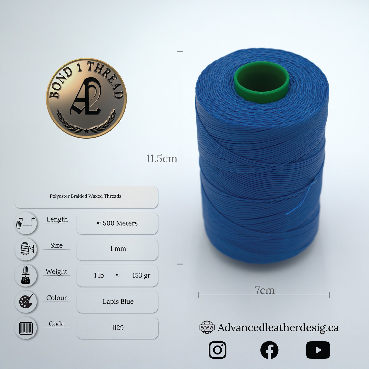 Premium Braided Polyester Waxed Threads