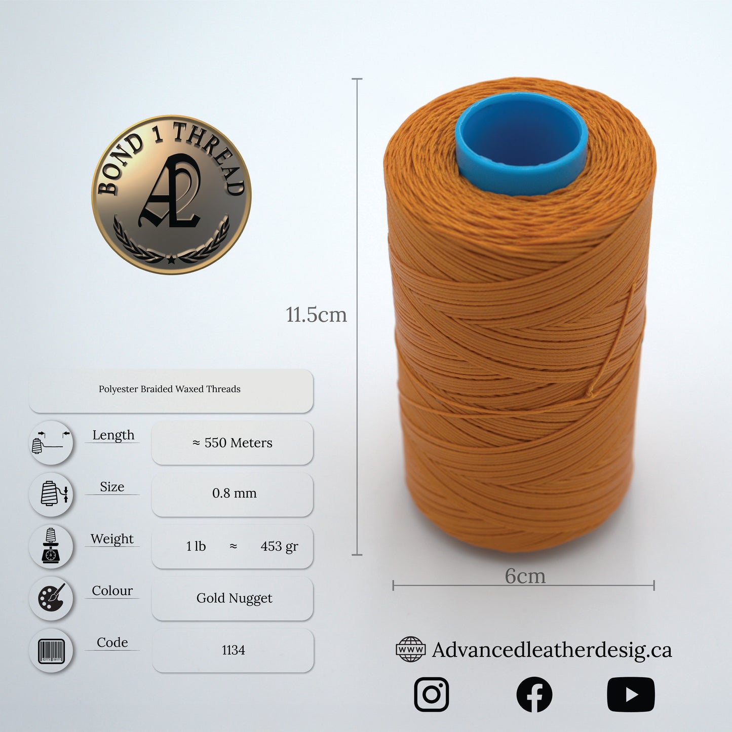 Premium Braided Polyester Waxed Threads