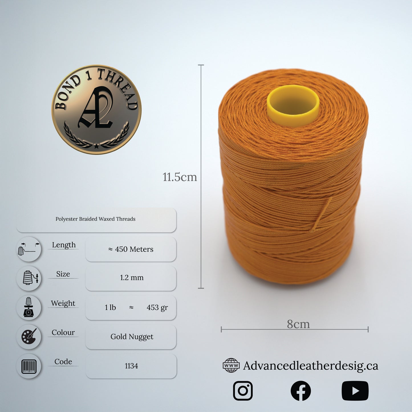 Premium Braided Polyester Waxed Threads