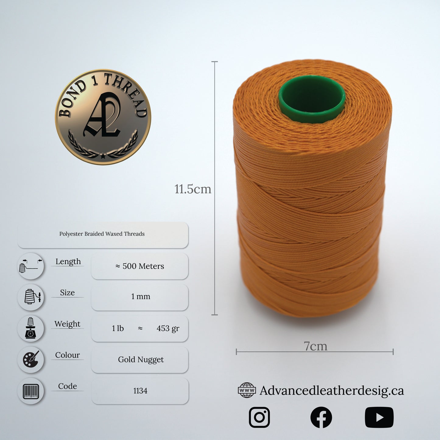 Premium Braided Polyester Waxed Threads