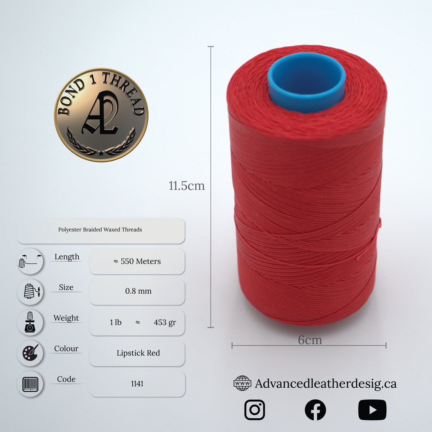Premium Braided Polyester Waxed Threads