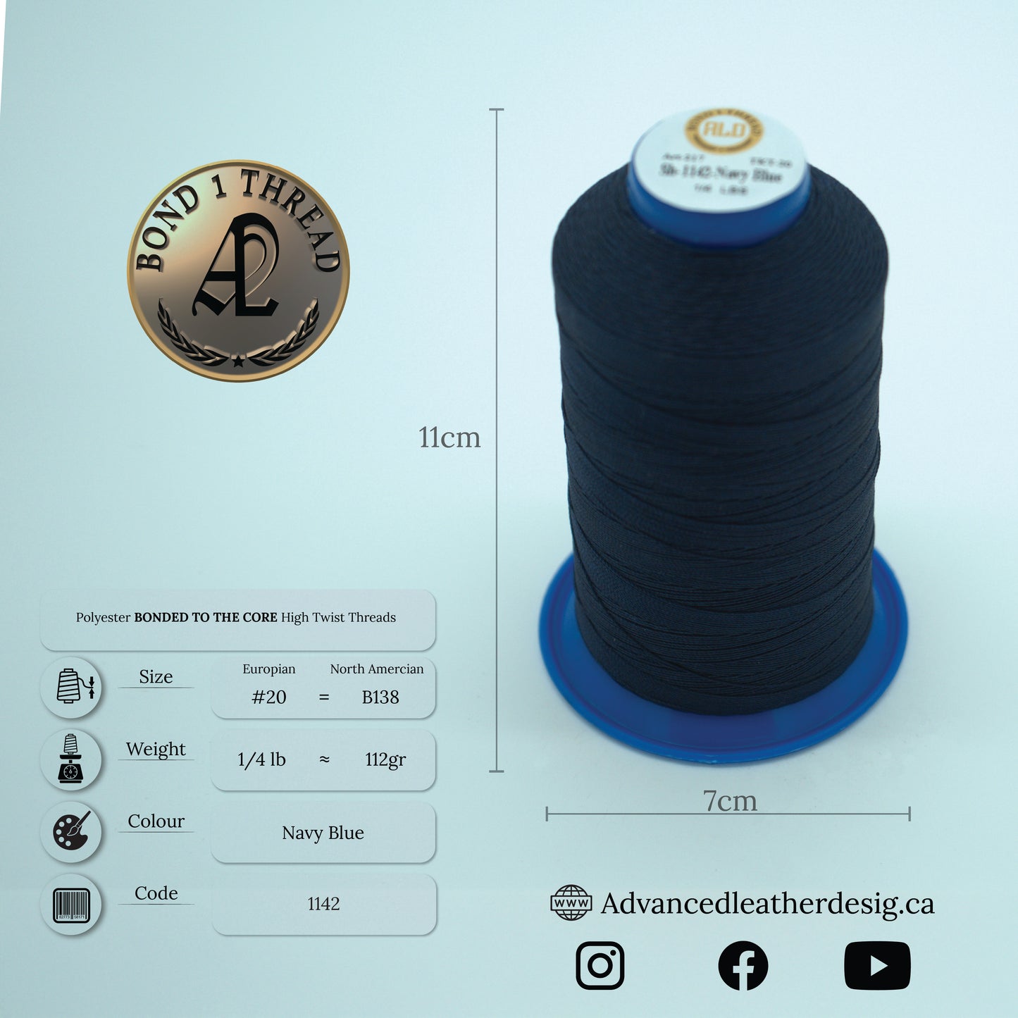 Thread 1/4 LB     #20 = B138