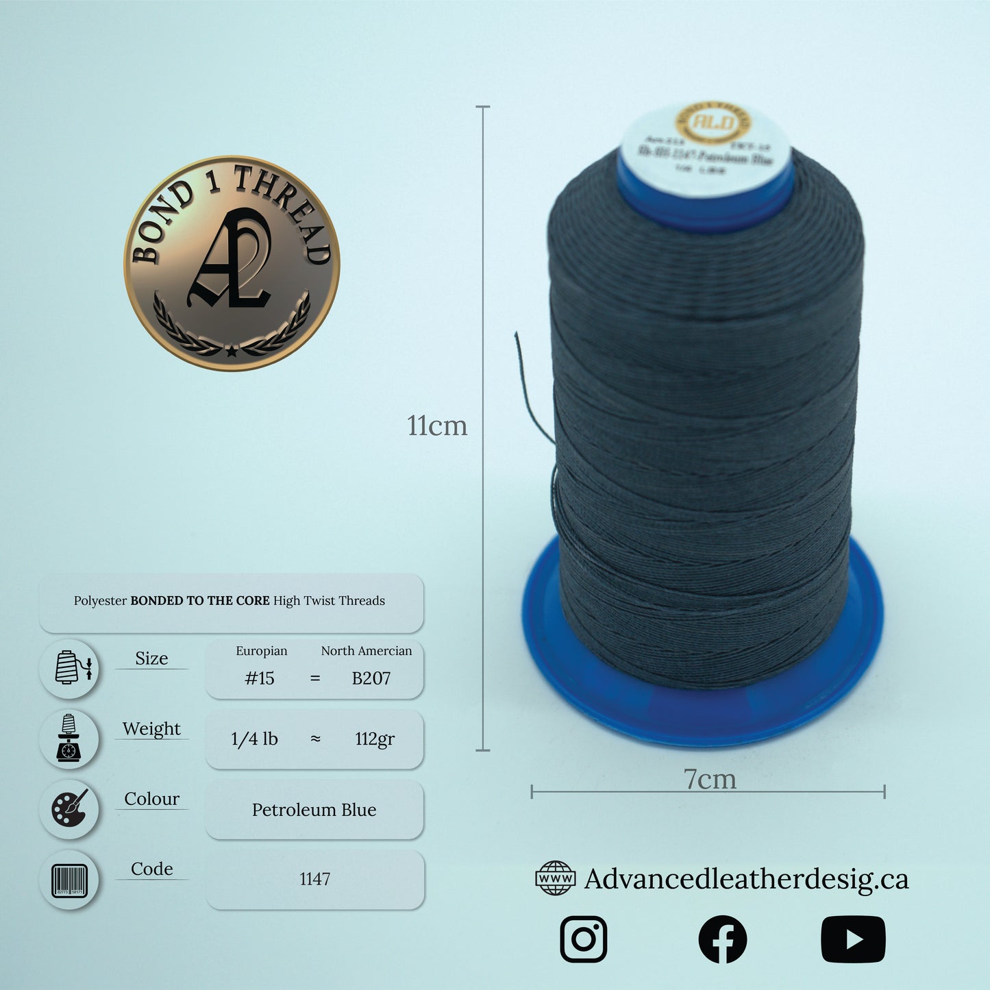 Thread 1/4 LB     #15 = B207