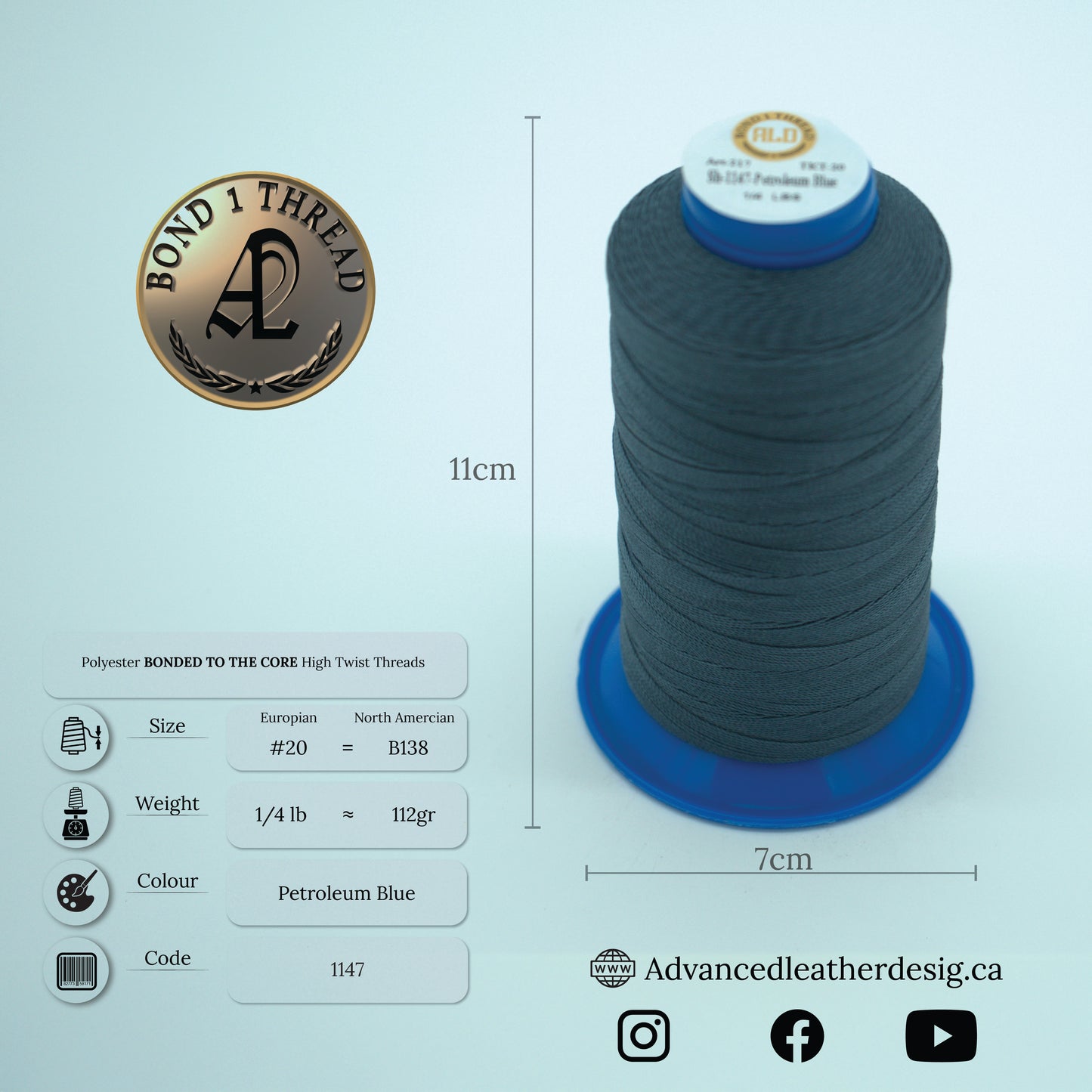 Thread 1/4 LB     #20 = B138