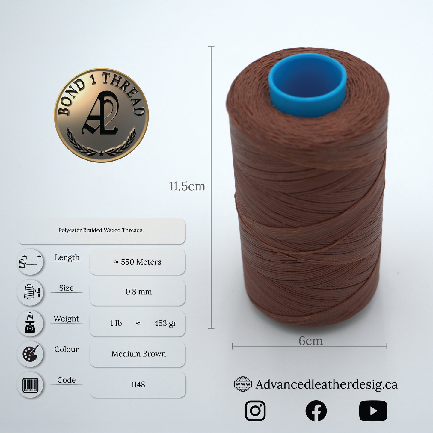 Premium Braided Polyester Waxed Threads