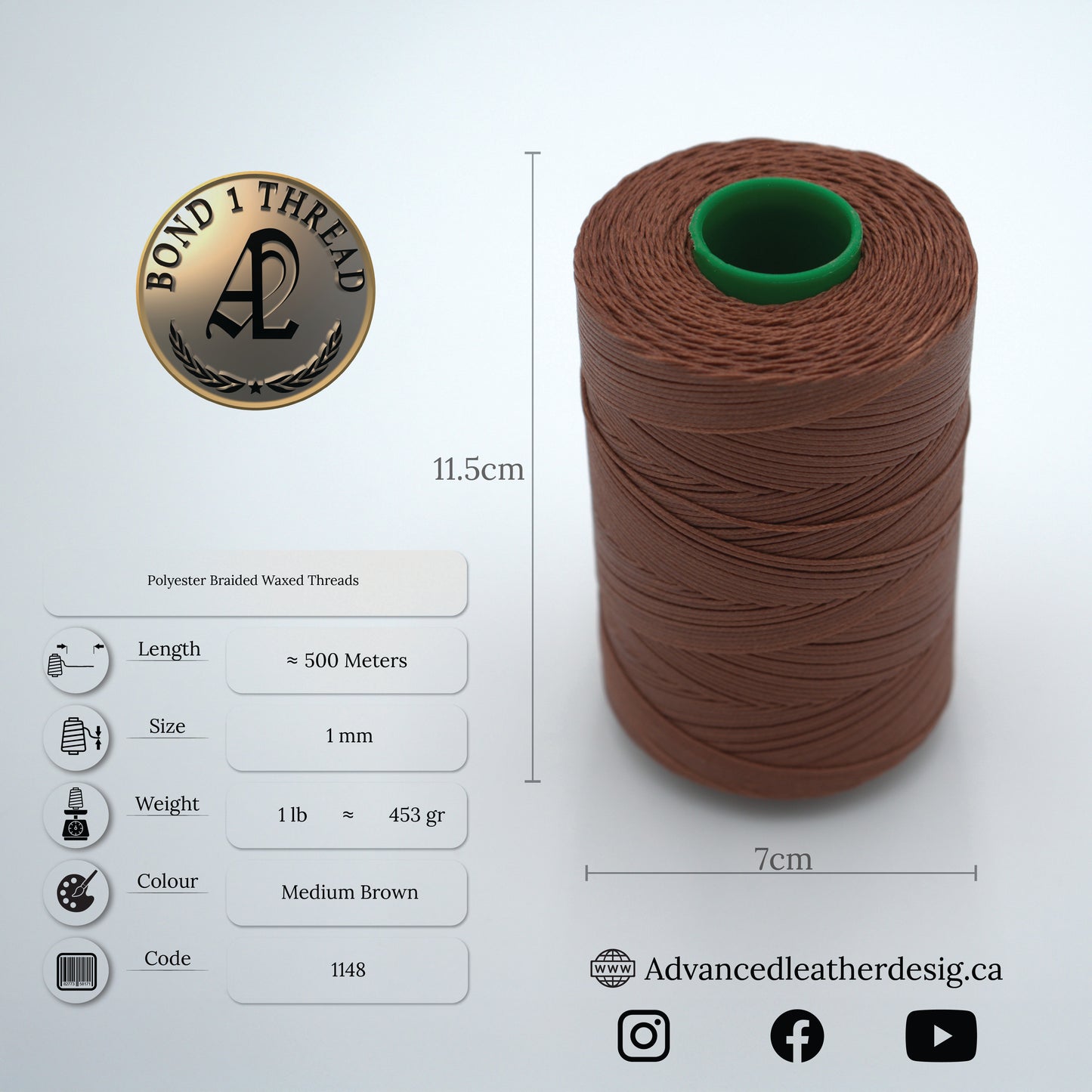 Premium Braided Polyester Waxed Threads