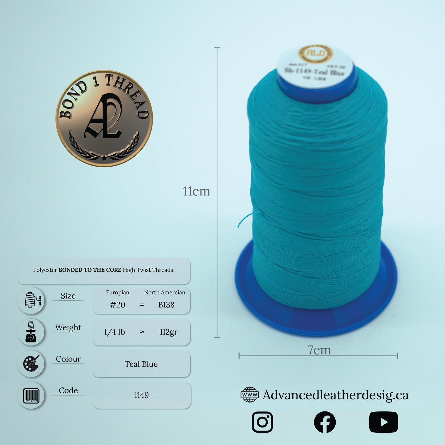 Thread 1/4 LB     #20 = B138