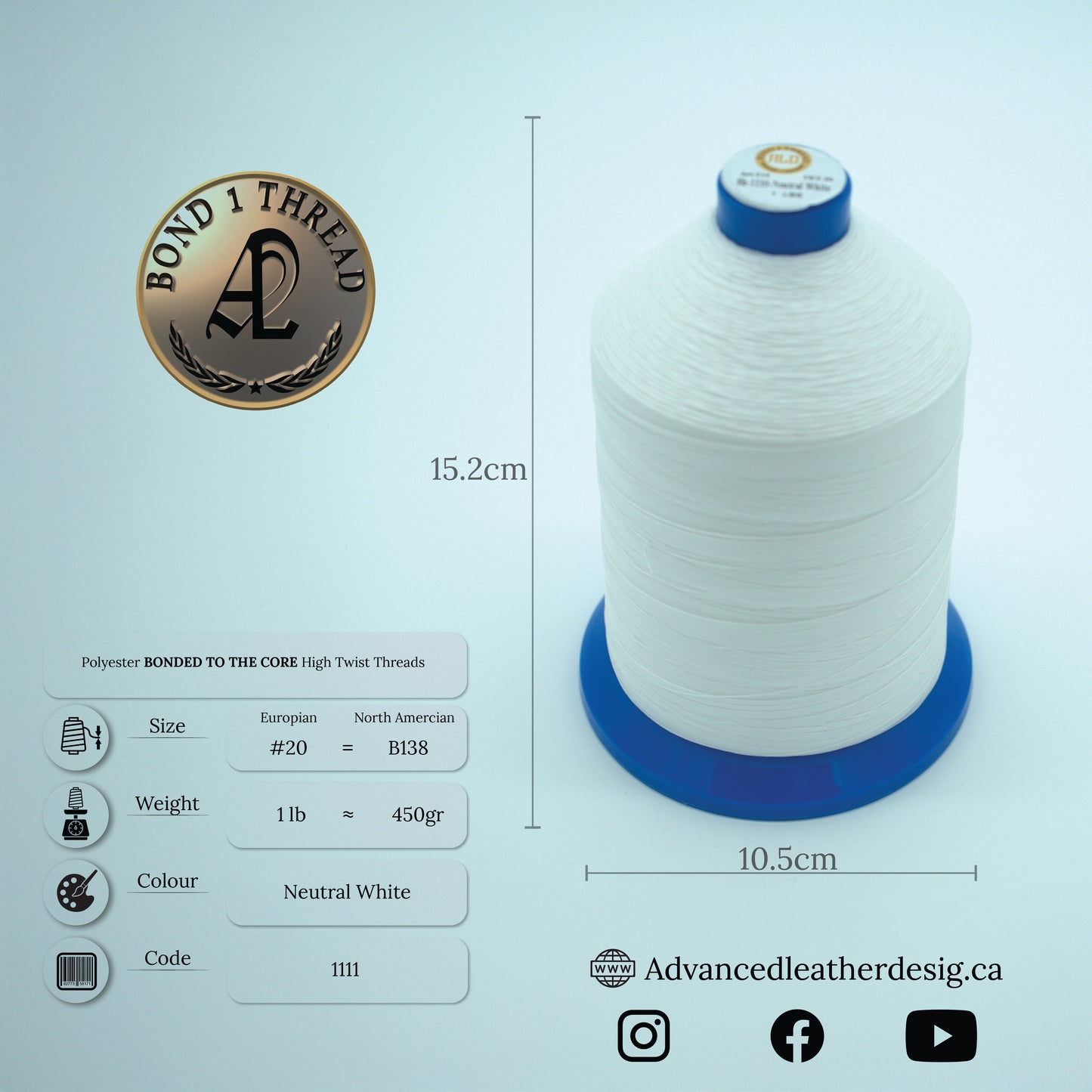 1 LB Bond1 Premium Polyester Bonded Thread