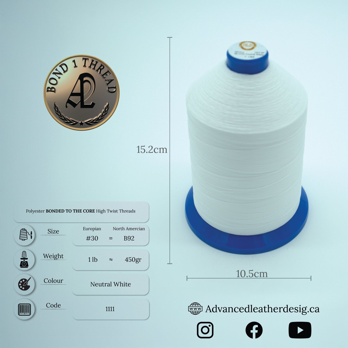 1 LB Bond1 Premium Polyester Bonded Thread