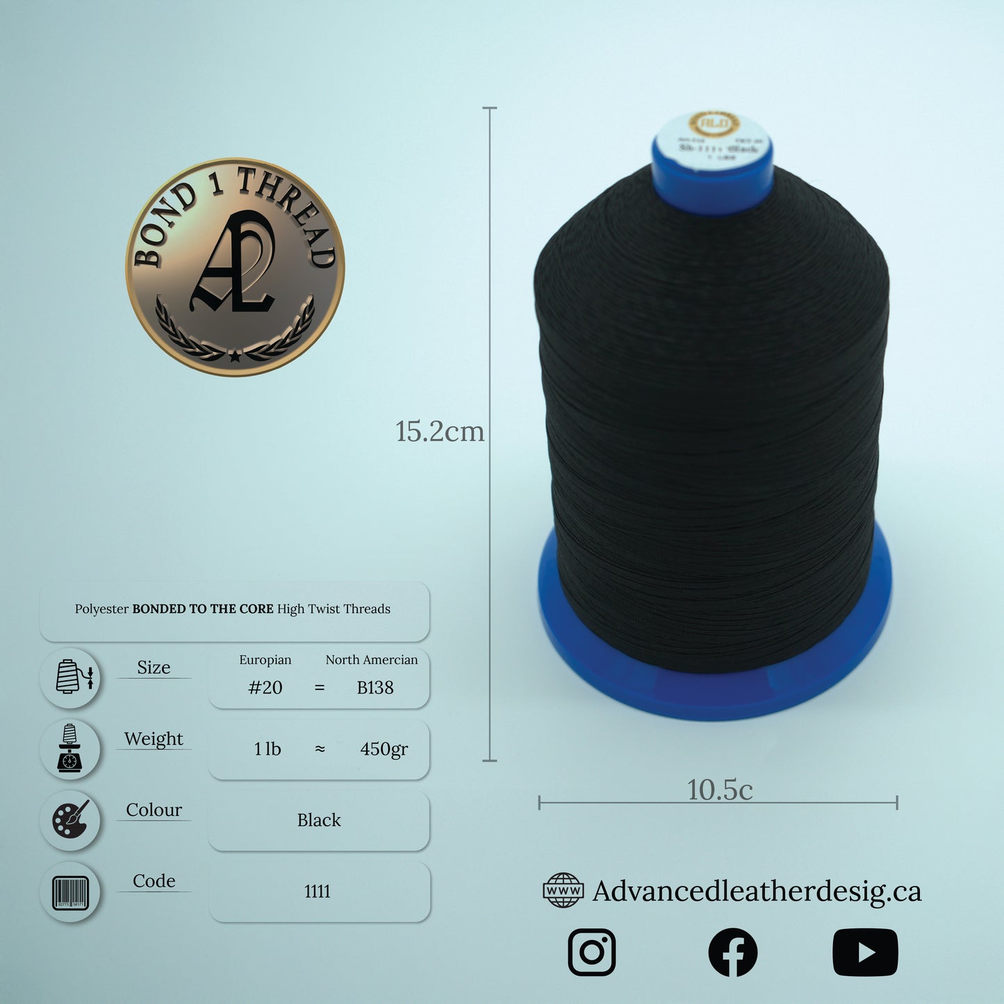 1 LB Bond1 Premium Polyester Bonded Thread