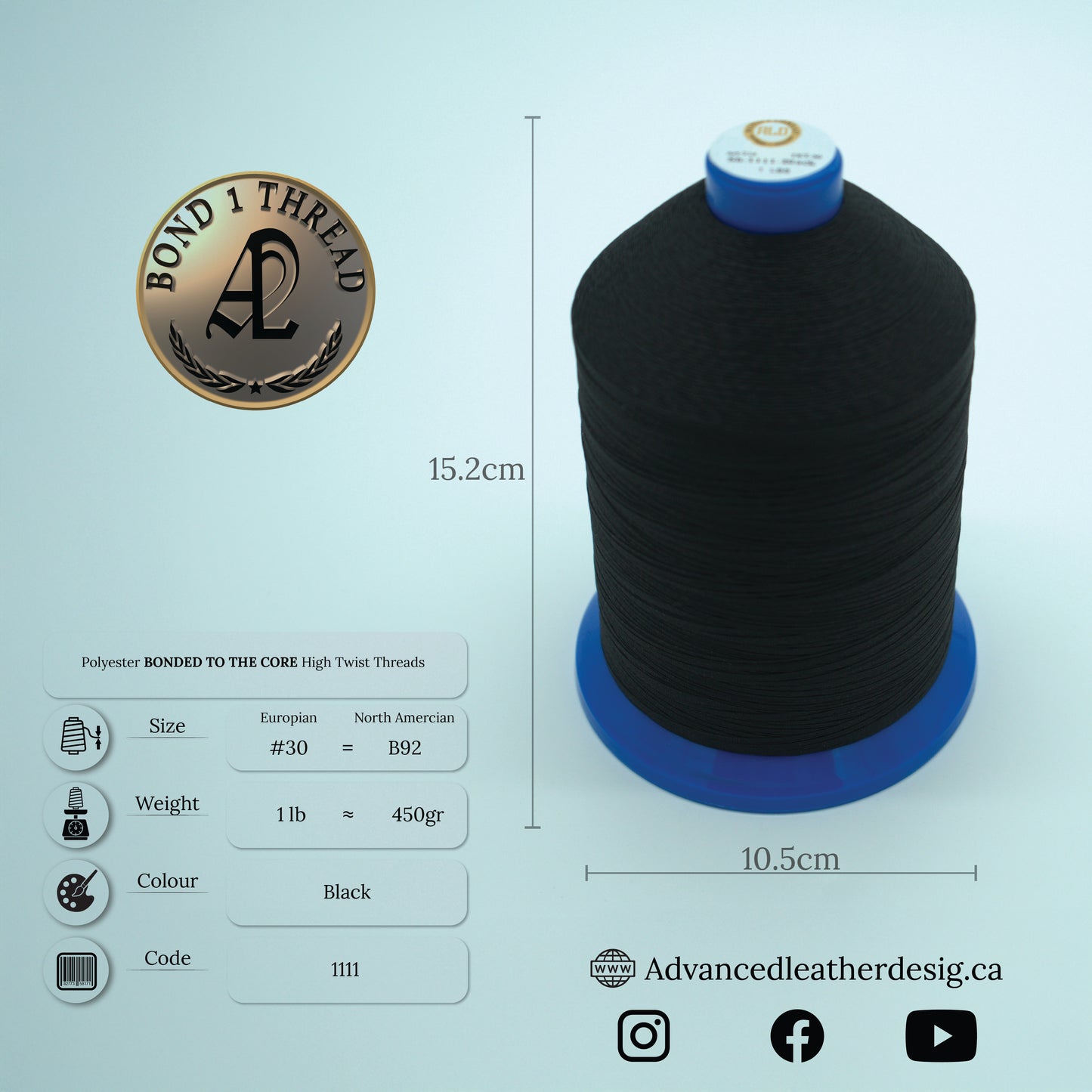 1 LB Bond1 Premium Polyester Bonded Thread